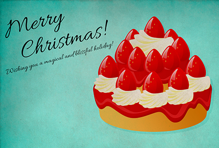 クリスマスカード christmascard X'mas christmas クリスマス ケーキ イチゴ クリスマスケーキ ヴィンテージ レトロ おしゃれ 無料 商用利用可能