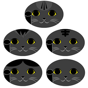 猫の折り紙 招き猫 黒猫 ハチワレ 黒トラ テンプレート 無料 印刷 pdf