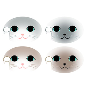 猫の折り紙 招き猫 ラグドール シャム猫 ポイント テンプレート 無料 印刷 pdf