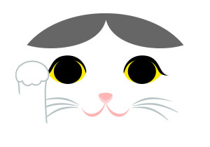 黒白猫 ハチワレ 黒白 灰白 サバ白 サバトラ サバシロ 灰白トラ 猫 折り紙 ねこ cat 招き猫 正月 無料 pdf 印刷