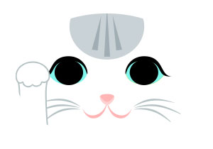 灰白猫 ハチワレ グレー白 サバ白 キジトラ キジシロ 灰白トラ 猫 折り紙 ねこ cat 招き猫 正月 無料 pdf 印刷