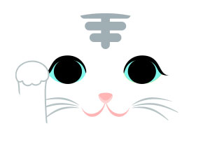 猫 折り紙 テンプレート 無料 PDF ｜ 無料年賀状 猫の年賀状 にゃん 