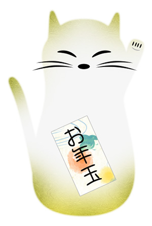 猫素材 にゃん賀状 招き猫 猫 イラスト 素材 2019 平成31年 フリー素材 無料